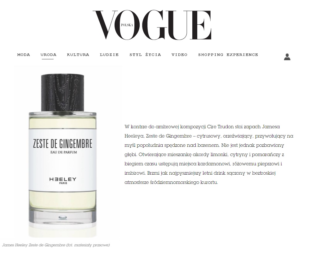 Heeley Zeste de Gingembre x VOGUE